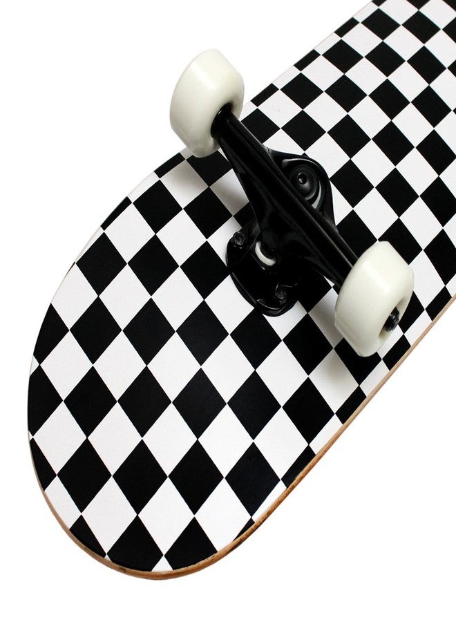 Krown KPC Pro Skateboard Complete, Black and White Checker - Image 3