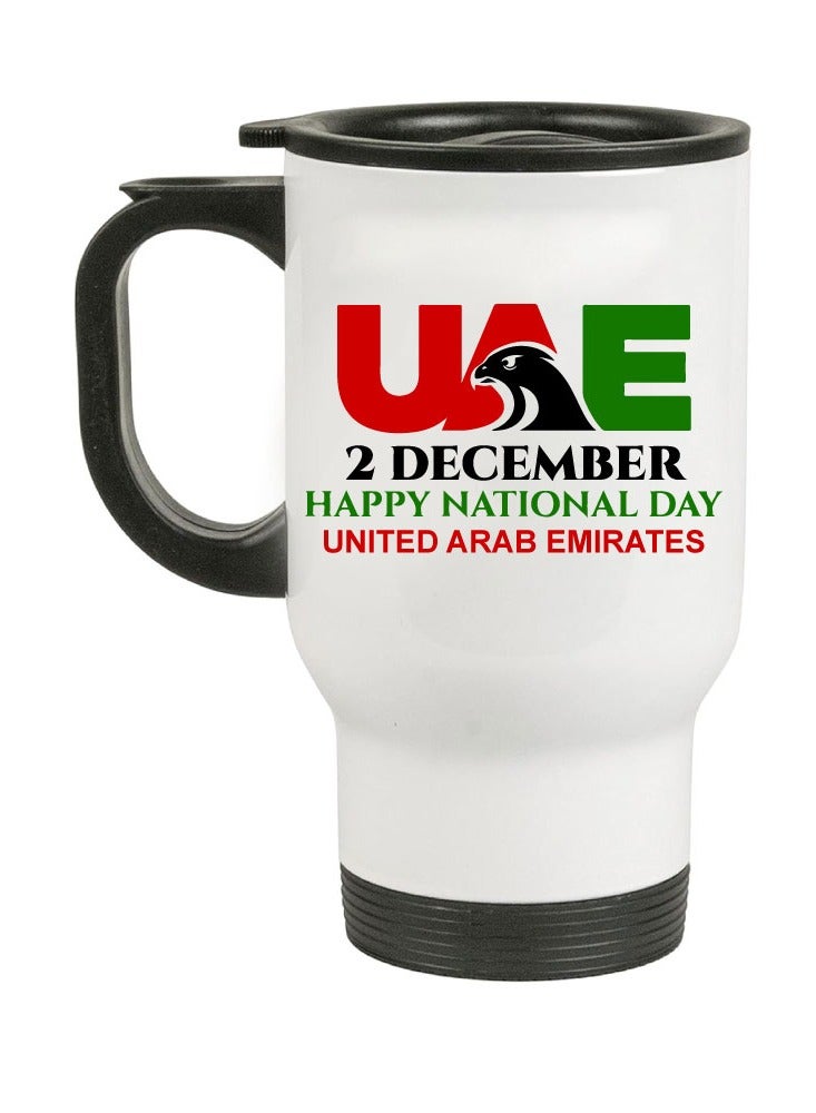 UAE Flag Day Travel Mug Gifts - Celebrate the National Day with Printed Design Travel Mug Gifts - Image 1
