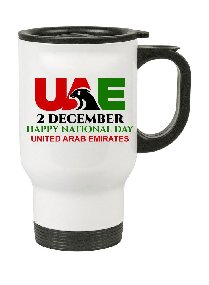UAE Flag Day Travel Mug Gifts - Celebrate the National Day with Printed Design Travel Mug Gifts - Image 2