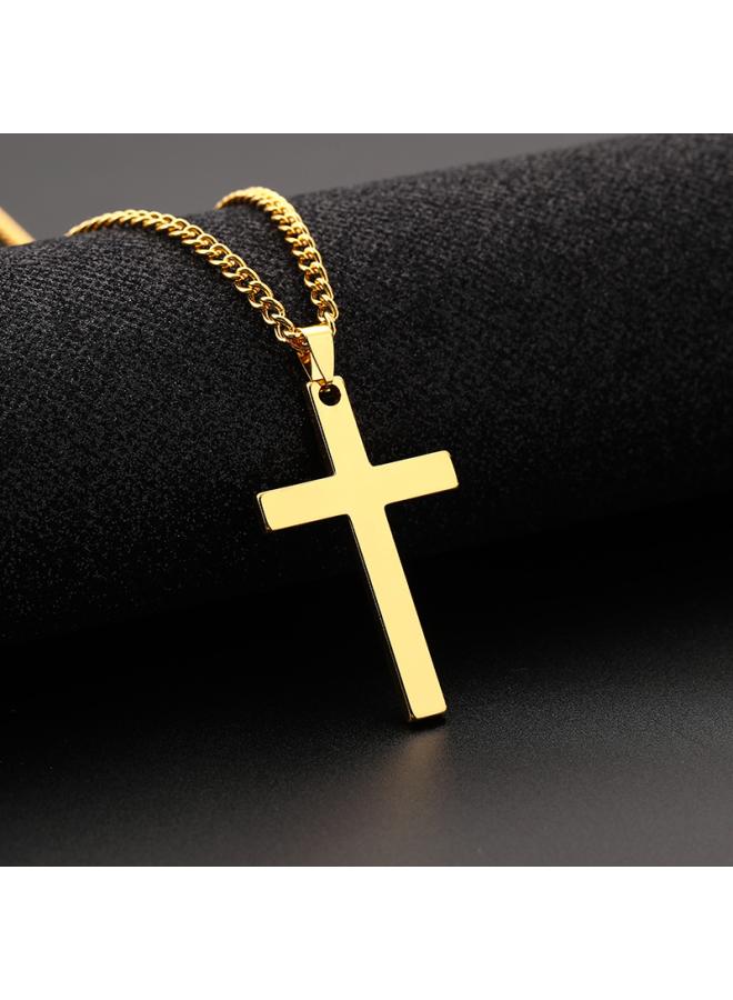 Cafe Billion Jewelry Europe And The United States New Stainless Steel Cross Men's Necklace Titanium Steel Pendant Jewelry Accessories 