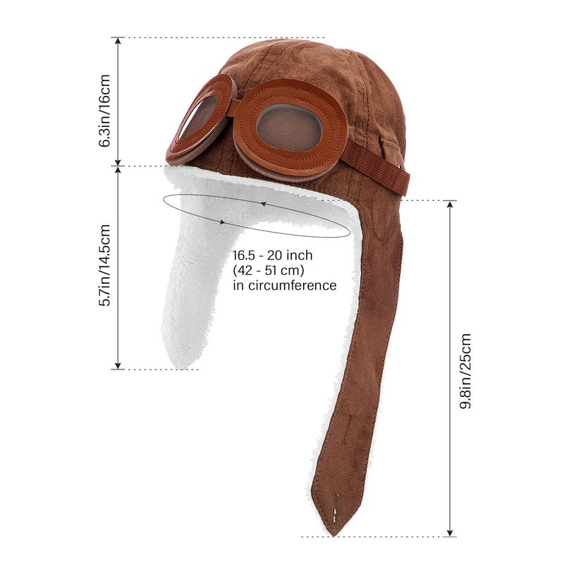 SATINIOR Hat for Kids Brown Fleece Cap with Earmuffs Warm Winter Cap for Kids - Image 3