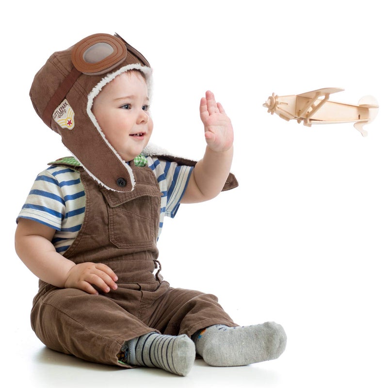 SATINIOR Hat for Kids Brown Fleece Cap with Earmuffs Warm Winter Cap for Kids - Image 4