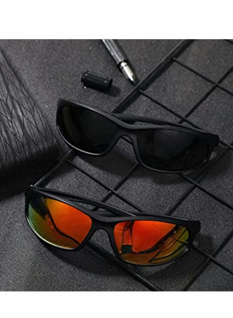 KASTWAVE Polarized Sunglasses, Sports Trendy Sunglasses, for Men Womens Sunglasses Polarized UV Protection Non-Slip, for Driving Cycling Fishing Running, 2 Pairs - Image 4