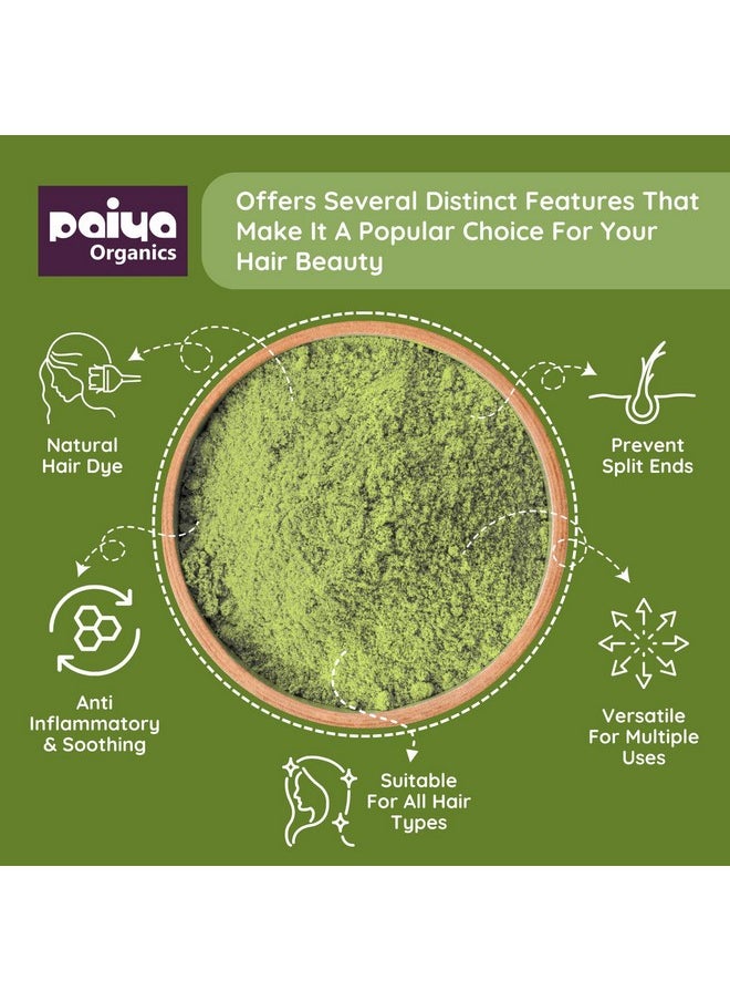 Paiya Organics paiya organics Indigo Powder For Hair, Black Organic Hair Dye 100gm  - Image 4