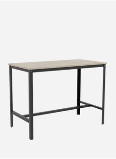 RIGID Steel Dining Table with 2 Benches & 2 Stools, Wooden Top Black 90x120x60cm  - Image 2