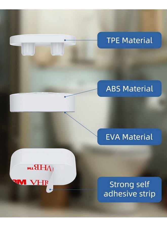 Hibbent 10 pieces Toilet Seat Bumpers for Bidet Attachment, Strong Adhesive with 2 Thickness TPE Pads(2 Heights), Universal Buffer Toilet Lid Rubber Bumpers, White - Image 2