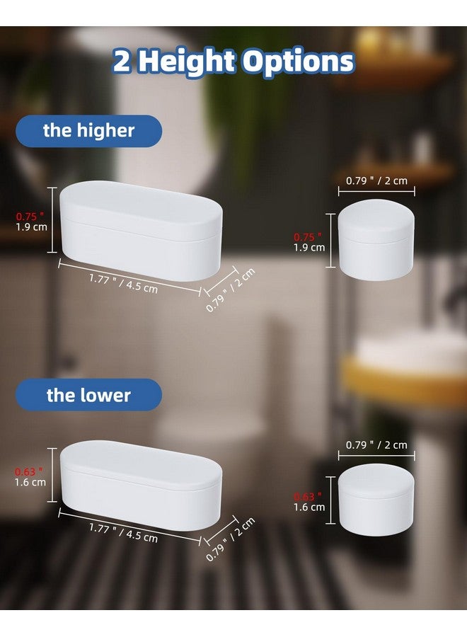 Hibbent 10 pieces Toilet Seat Bumpers for Bidet Attachment, Strong Adhesive with 2 Thickness TPE Pads(2 Heights), Universal Buffer Toilet Lid Rubber Bumpers, White - Image 3