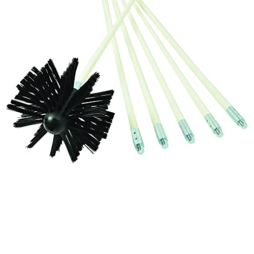Deflecto DVBRUSH12K/6 Dryer Duct Cleaning Kit, Lint Remover, Extends up to 12 Feet, Synthetic Brush Head, Use with or without a Power Drill - Image 2