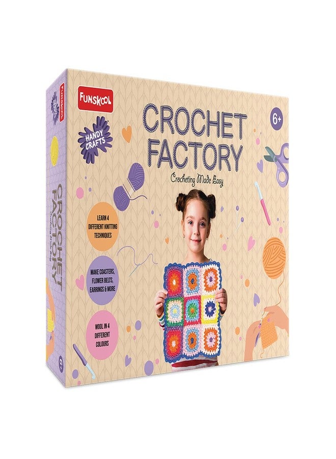 Funskool Handycrafts Funskool Crochet Factory, DIY Kit, Art and Craft Set for Kids, Creativity, Learning, Engaging Fun Activity for Childrens, Multicolour, Gift Set for Kids, Age 6+ Years - Image 1
