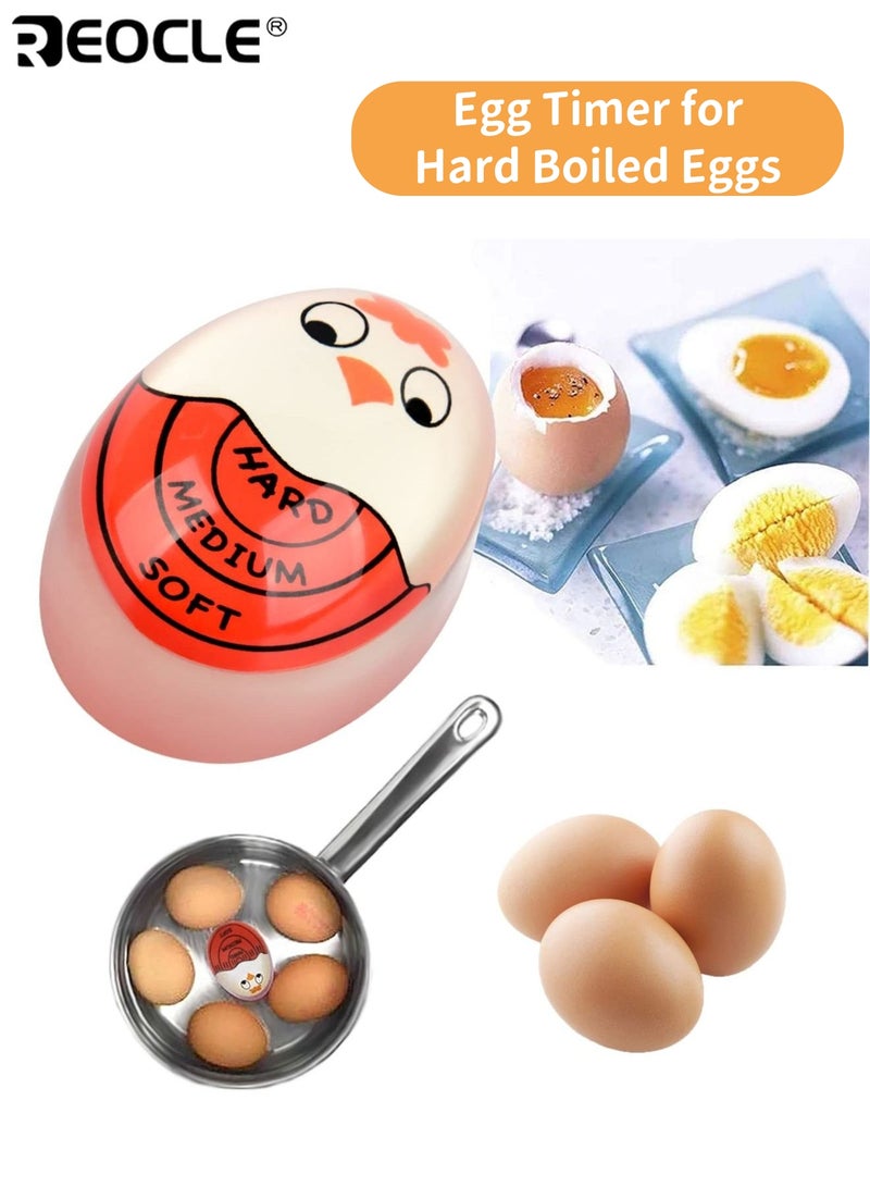 REOCLE 2pcs Color Changing Egg Timer Accurate Hard & Soft Boiled Indicator Sensitive Kitchen Tool for Perfectly Cooked Eggs - Image 1