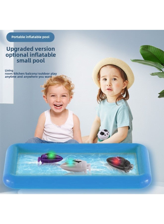 JJRC Light Stunt Charging Remote Control Speedboat 2.4G Mini Waterproof Remote Control Boat Indoor Children's Toys-Color:Black-Specifications:Two-pack  - Image 3