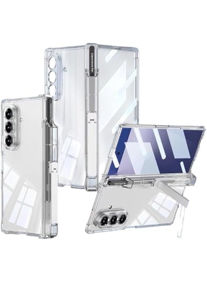 Fekra Premium Clear Case for Samsung Galaxy Z Fold7 5G – Folding Hinge Protection, Pen Holder & Tempered Glass Screen Protector For Z Fold 7 5G - Image 1