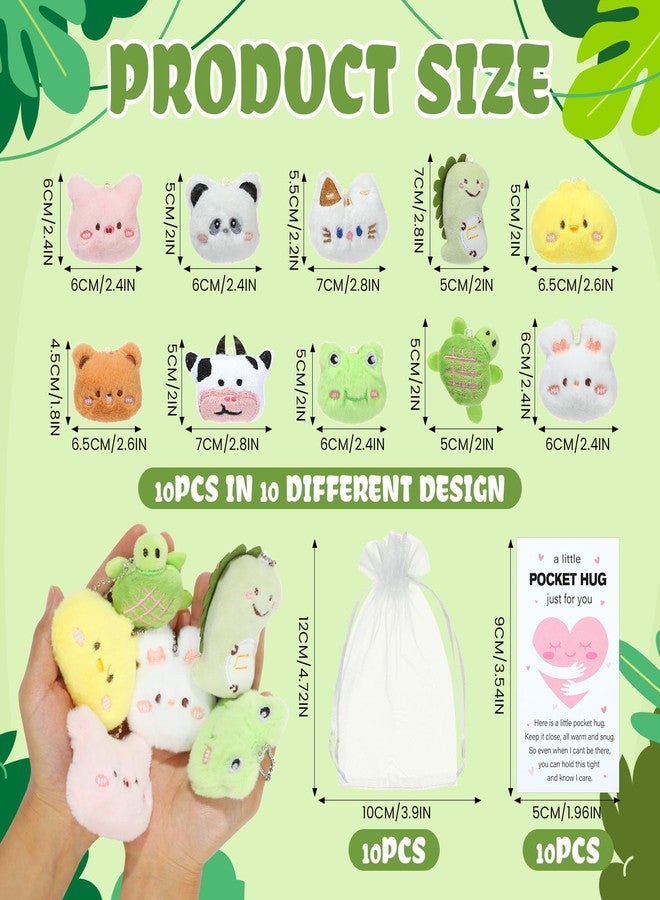 نيويست أحدث 10 مجموعات من سلاسل مفاتيح حيوانات قطيفة صغيرة مع بطاقة جيب وحقيبة أورجانزا. حيوانات محشوة لطيفة، بطاقات إلهام بالجملة، هدايا للحفلات، هدايا تقدير للموظفين، هدايا للأصدقاء والعائلة - Image 3