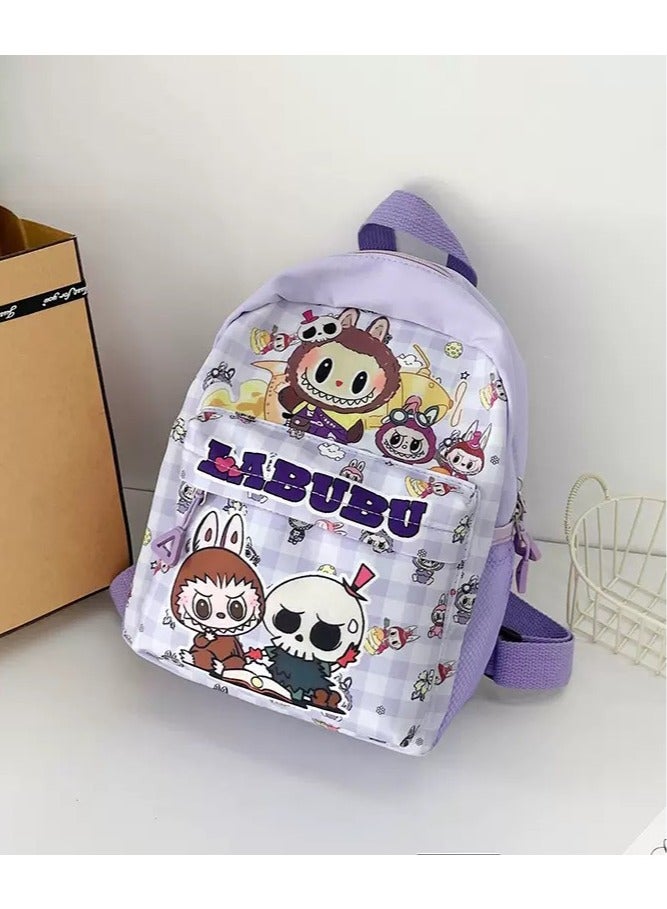 لابوبو حقيبة أطفال حقيبة ظهر للأطفال الصغار حقيبة ظهر مدرسية للأطفال حقيبة كتب خفيفة الوزن للفتيات من عمر سنتين فما فوق لون  أرجواني - Image 2