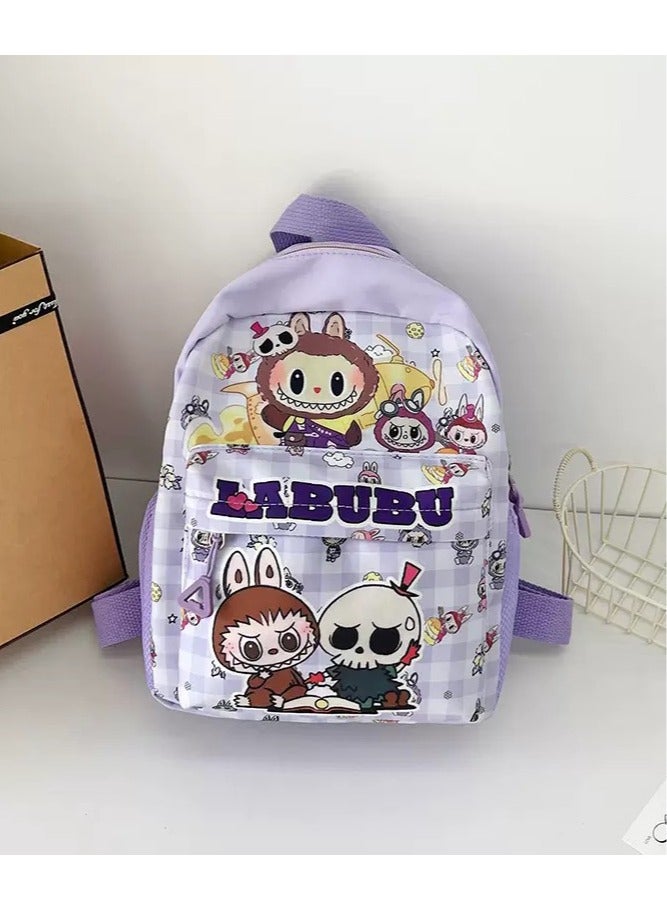 لابوبو حقيبة أطفال حقيبة ظهر للأطفال الصغار حقيبة ظهر مدرسية للأطفال حقيبة كتب خفيفة الوزن للفتيات من عمر سنتين فما فوق لون  أرجواني - Image 3