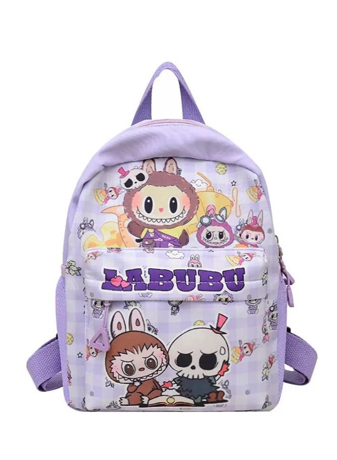 لابوبو حقيبة أطفال حقيبة ظهر للأطفال الصغار حقيبة ظهر مدرسية للأطفال حقيبة كتب خفيفة الوزن للفتيات من عمر سنتين فما فوق لون  أرجواني - Image 4