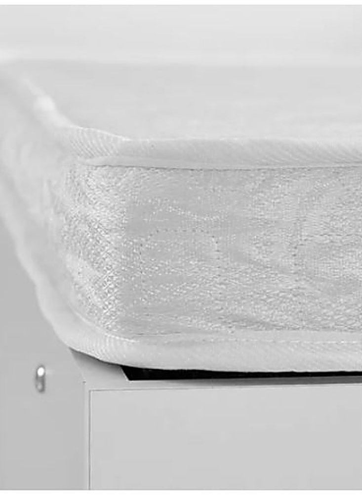 AL WADI FURNITURE - Single Size Set Of 2 Medicated Mattresses Ideal For Multi Beds Or Bunk Bed Usage Comfort Back Support Reversible Use Option Polyester Fabric 90W x 190L x 5H cm - White - Image 1