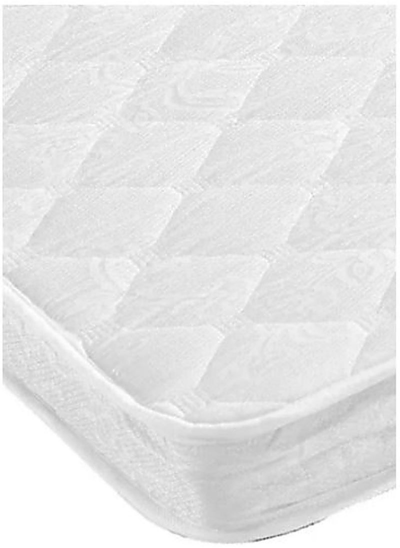 AL WADI FURNITURE - Single Size Set Of 2 Medicated Mattresses Ideal For Multi Beds Or Bunk Bed Usage Comfort Back Support Reversible Use Option Polyester Fabric 90W x 190L x 5H cm - White - Image 1