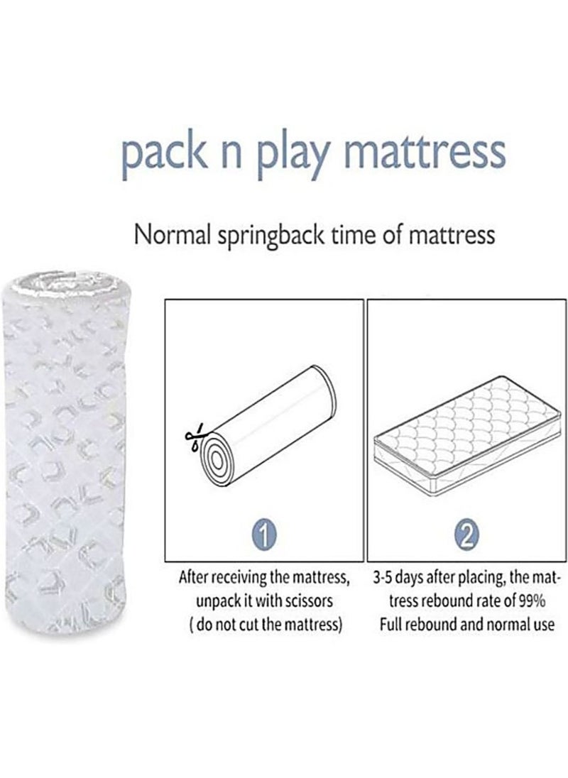 AL WADI FURNITURE - Single Size Set Of 2 Medicated Mattresses Ideal For Multi Beds Or Bunk Bed Usage Comfort Back Support Reversible Use Option Polyester Fabric 90W x 190L x 5H cm - White - Image 1