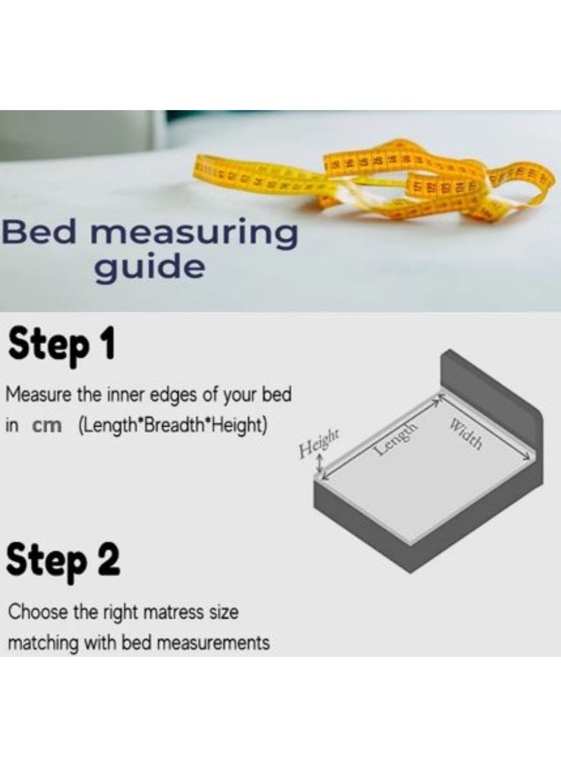 AL WADI FURNITURE - Single Size Set Of 2 Medicated Mattresses Ideal For Multi Beds Or Bunk Bed Usage Comfort Back Support Reversible Use Option Polyester Fabric 90W x 190L x 5H cm - White - Image 1
