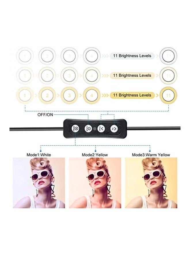 MACTREM Small LED light ring for photography with a white tripod - Image 4