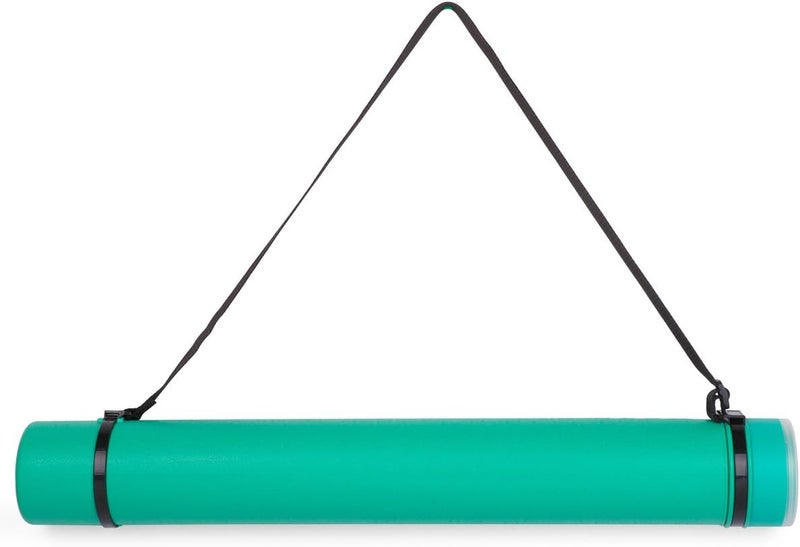 TRANSON Durable Poster Storage Tube with Straps 24"-40" Extendable for Blueprints, Artwork, Maps, Posters Color Green - Image 1