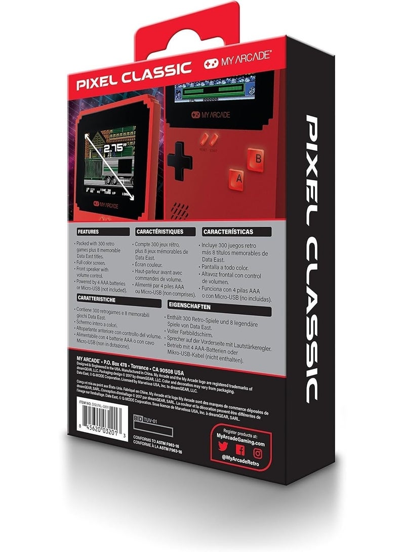 ماي أركيد جهاز ألعاب محمول Pixel Classic - 300 لعبة كلاسيكية بالإضافة إلى 8 ألعاب Data East Classics - خفيف الوزن وصغير الحجم - يعمل بالبطارية أو منفذ Micro USB - مناسب للأطفال - Image 4