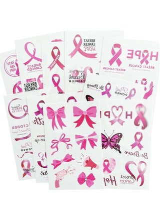 Pink Ribbon Tattoos,Breast Cancer Awareness Temporary Tattoo,Pink Butterfly Tattoo Sticker, 10-Sheet - pzsku/ZDC3AE43F51CA90105EB2Z/45/_/1686776798/e61527a0-ccdd-413e-91fd-50116ee6aedd
