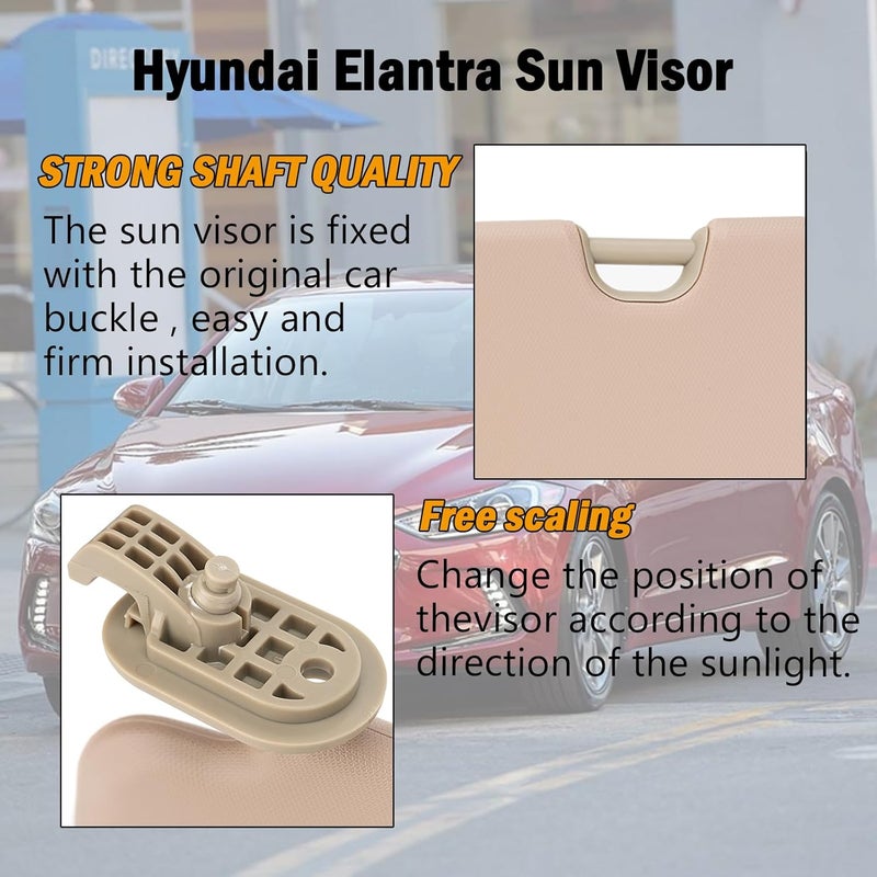 Xiaoyudou Left Driver Side Sun Visor for Hyundai Elantra - Image 2