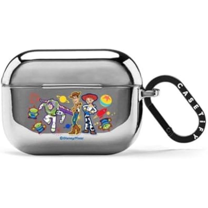 Casetify Mirror Airpods Pro 1/2 Case with Ring 【Toy Story Colab】 - Toy Story Stickermania - Silver - Image 1