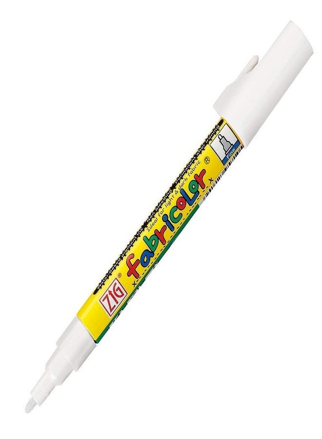 Zig Fabricolor Fabric Marker PFC-20 White 2mm Tip, Permanent on Fabrics After Ironing Multipurpose Permanent Marker for everyone.Made in Japan - Image 1