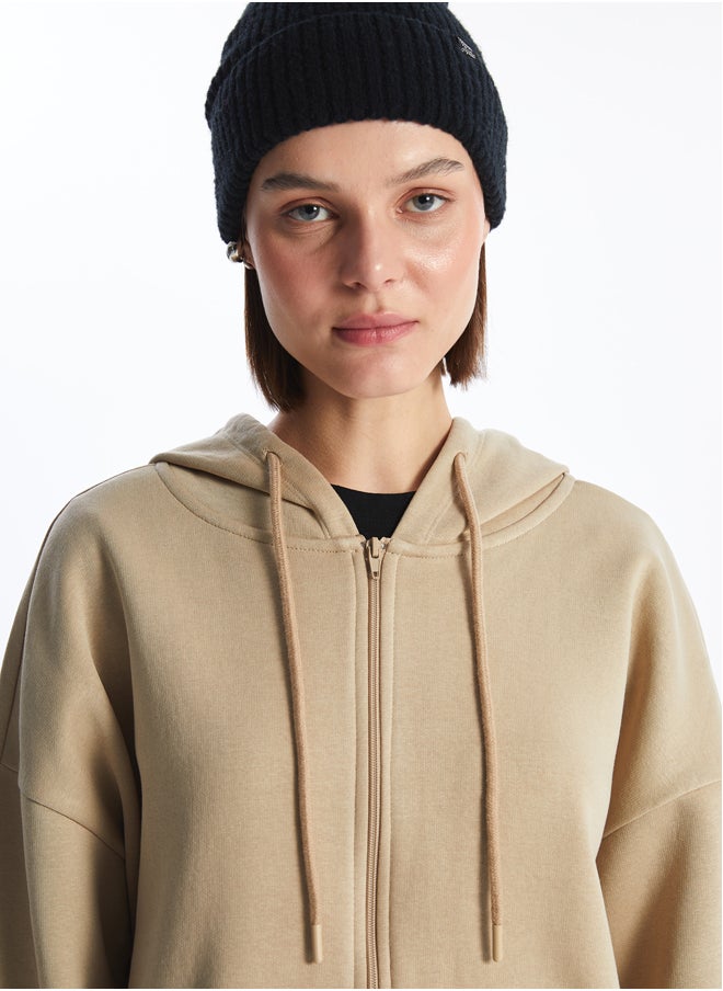 LC WAIKIKI Hooded Oversized Women's Zip-Up Sweatshirt  - Image 2