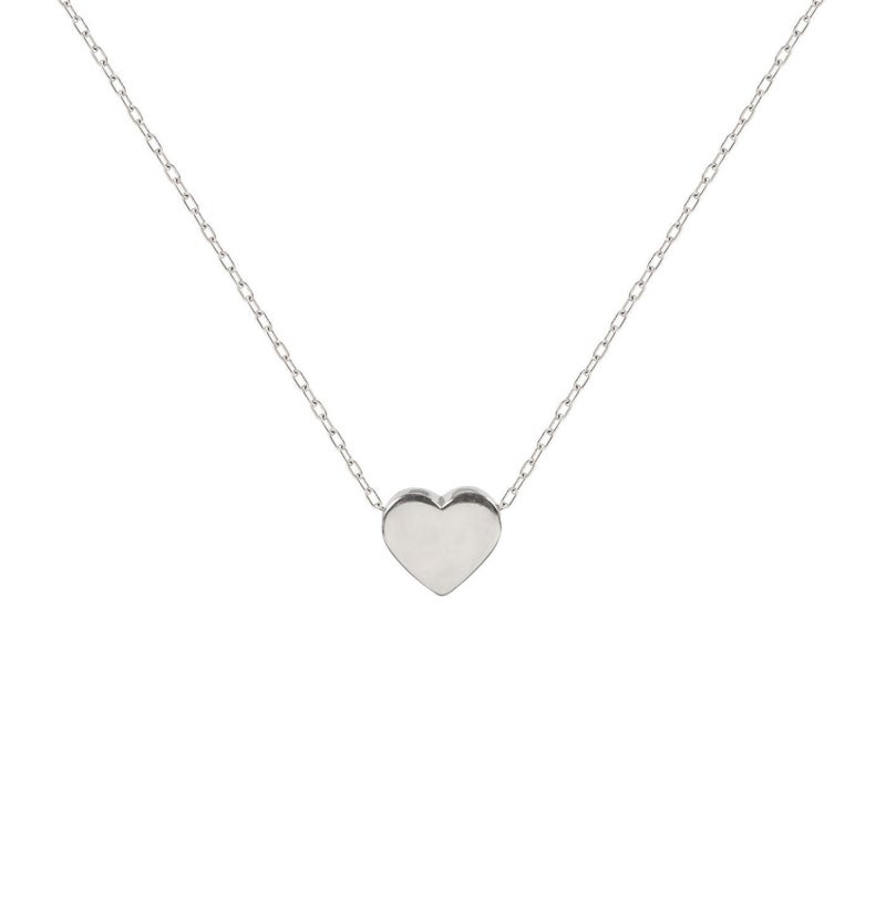 Minza “Silver Heart” Women’s Necklace, Sterling Silver 925 Heart Pendant, Minimalist Necklace for Women, Delicate Handmade Jewelry for Casual & Special Occasion. - Image 2