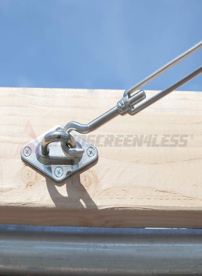 Windscreen4less Sun Shade Sail Hardware Kit - 6 Inches - Super Heavy Duty - for Triangle Sun Shade Sail - Image 5
