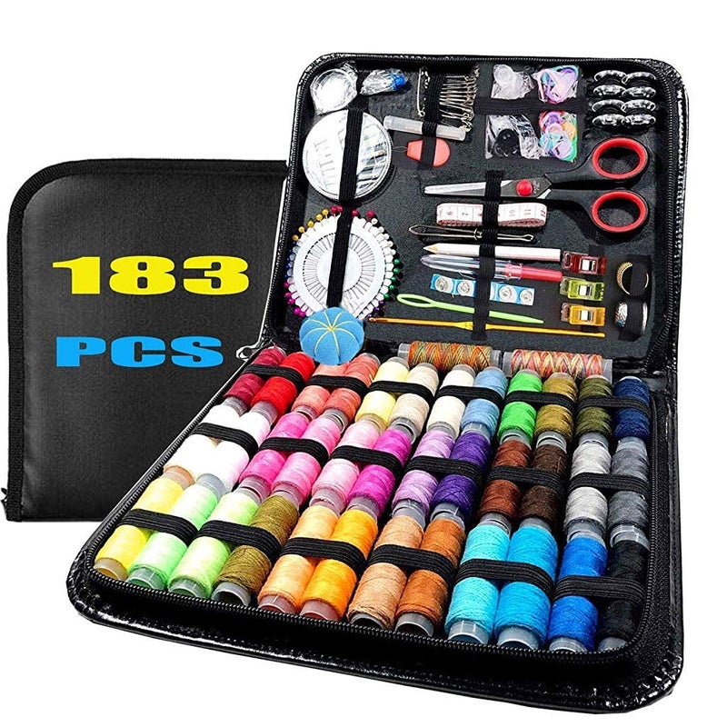 ZEVON Mini Travel Sew Kit Beginner Mini Sewing Box Pocket Folding Sewing Kit with Sewing Needle Thread Cutton Pin Scissors Clip Needle Threader 1 Pc - Image 1