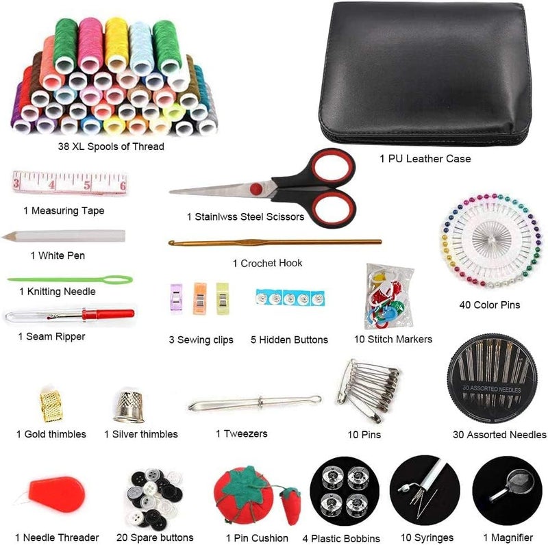 ZEVON Mini Travel Sew Kit Beginner Mini Sewing Box Pocket Folding Sewing Kit with Sewing Needle Thread Cutton Pin Scissors Clip Needle Threader 1 Pc - Image 2