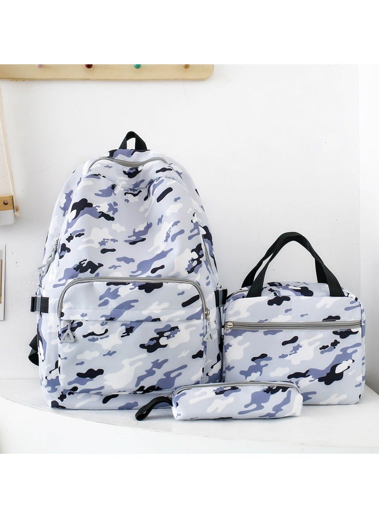 جورونب طقم حقائب مدرسية مكون من 3 قطع، حقيبة ظهر للبنات حقيبة ظهر مدرسية للبنات حقيبة كتب للبنات المراهقات مع صندوق غداء، أسود - Image 1