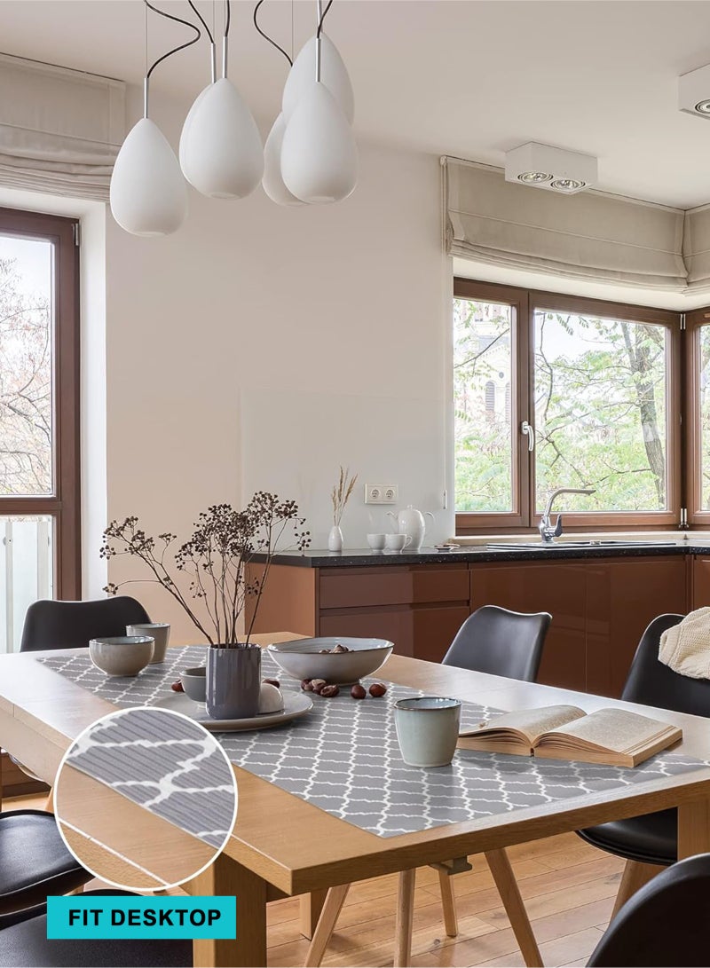 HomarKet Shelf and Drawer Liner for Kitchen Cabinets Non-Adhesive, 45X500 CM Strong Grip Non-Slip Thickened Cabinet Liners for Shelves, Waterproof Mats for Dresser Cupboard, Gray - Image 5