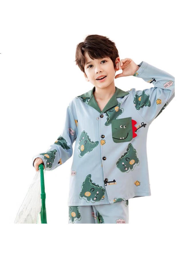 Fenton Children'S Pajamas For Boys, Pure Cotton, Autumn Season, For Older Children, Can Be Worn Outside, Boys' Loungewear, Q9J2470265 - Image 2