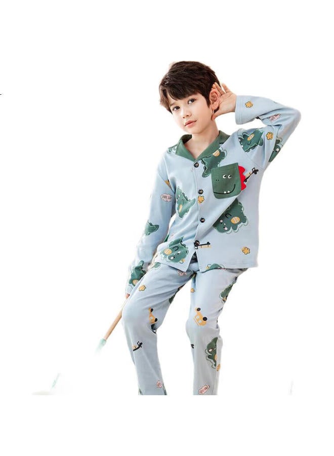 Fenton Children'S Pajamas For Boys, Pure Cotton, Autumn Season, For Older Children, Can Be Worn Outside, Boys' Loungewear, Q9J2470265 - Image 3