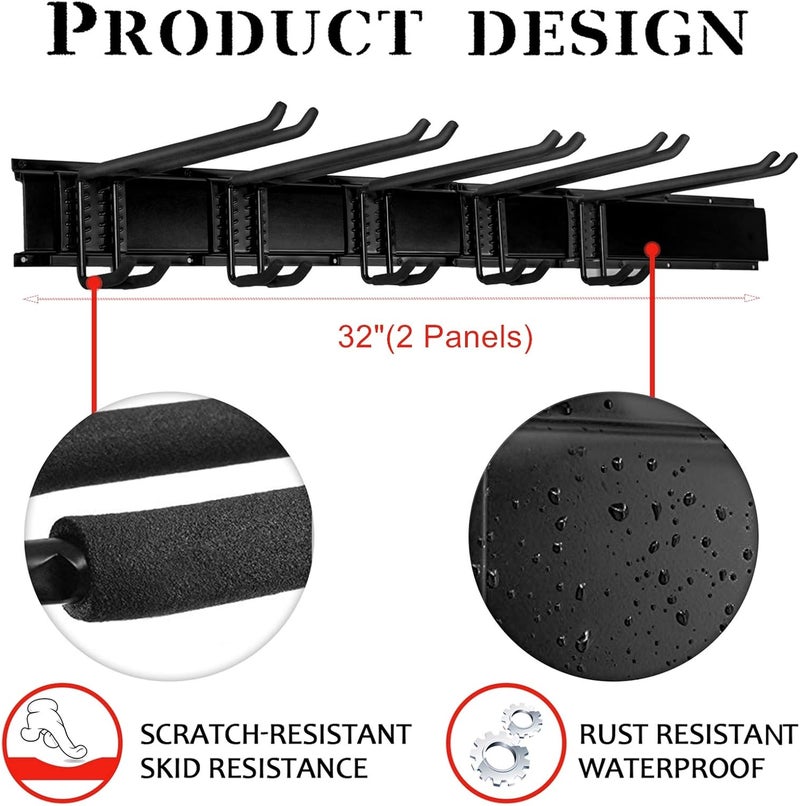 WALMANN Garage Storage Organization System Ski Wall Rack Up to 10 Pairs of Skis Mount Hanger Home Shed and Garage Snowboard Wall Rack Holds Up to 300 lbs - Image 2