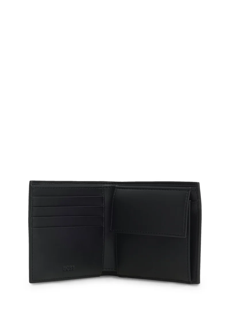 بوس Monogram wallet with plain trims