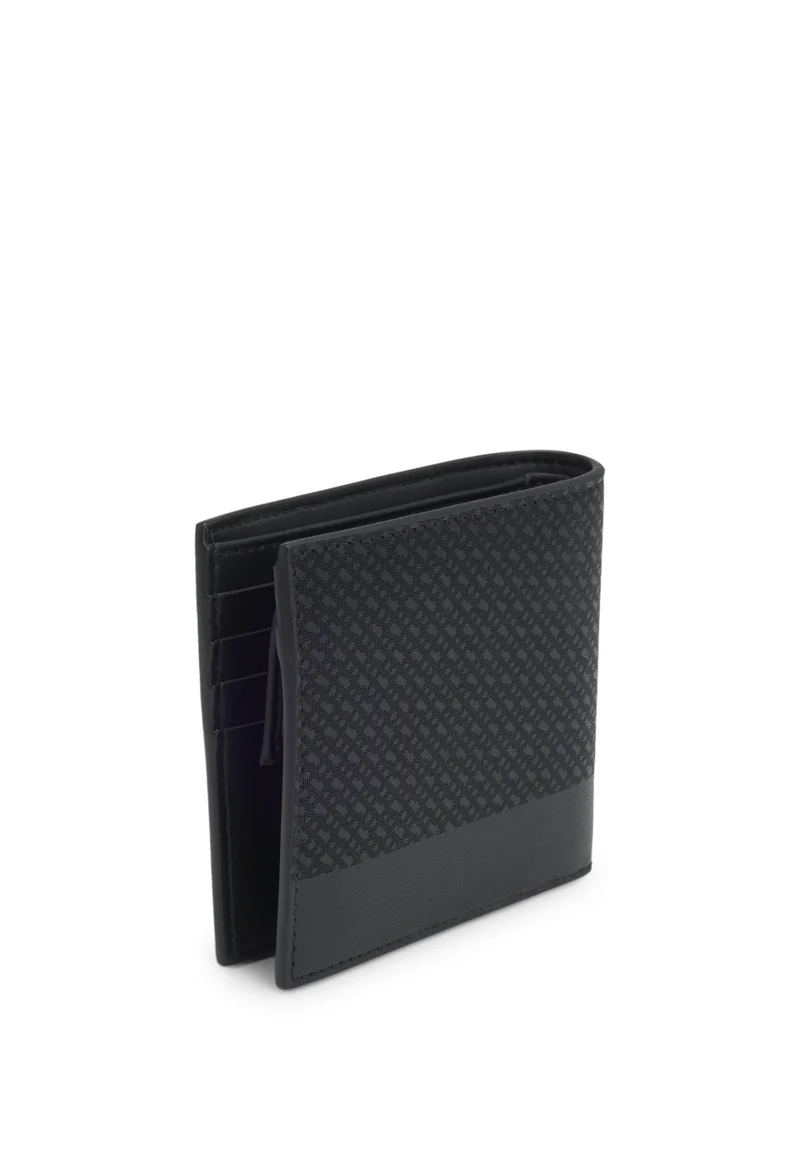 BOSS Monogram wallet with plain trims