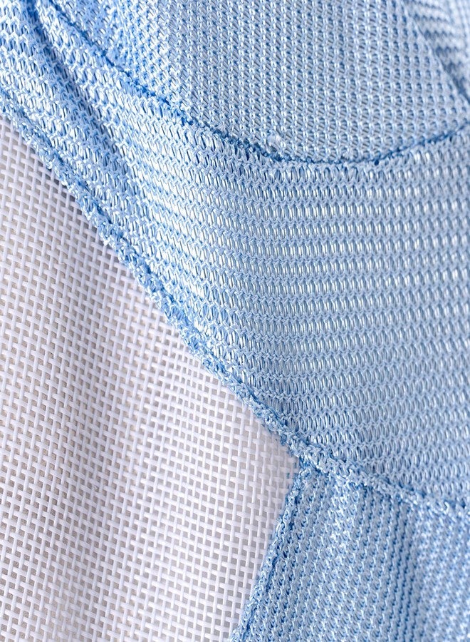 Horze Long Nose Fly Mask - Light Blue - Cob - Image 2