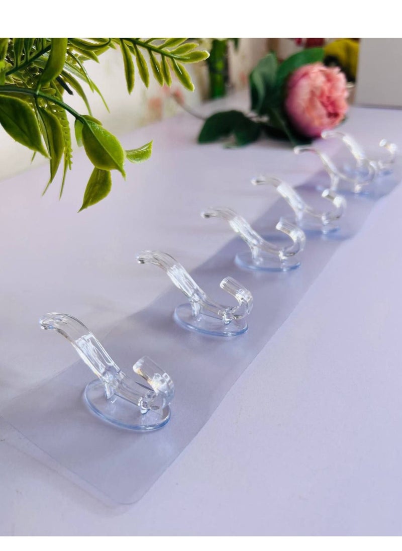 Transparent 6 hook holder 2 pieces  - Image 2