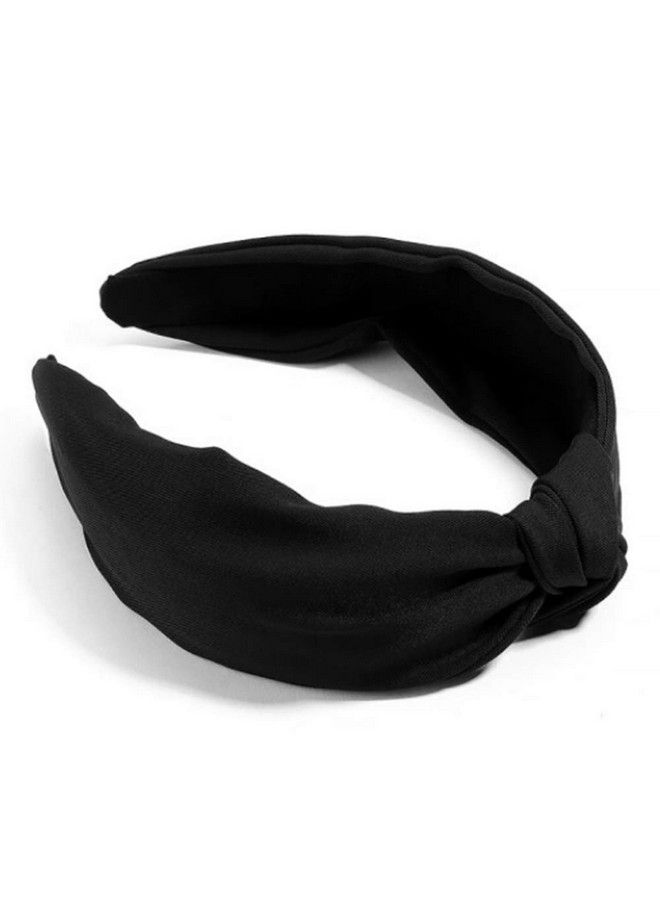 Etercycle Headband For Women Knotted Wide Headband Yoga Hair Band Fashion Elastic Hair Accessories For Women And Girls (Black) - Image 3