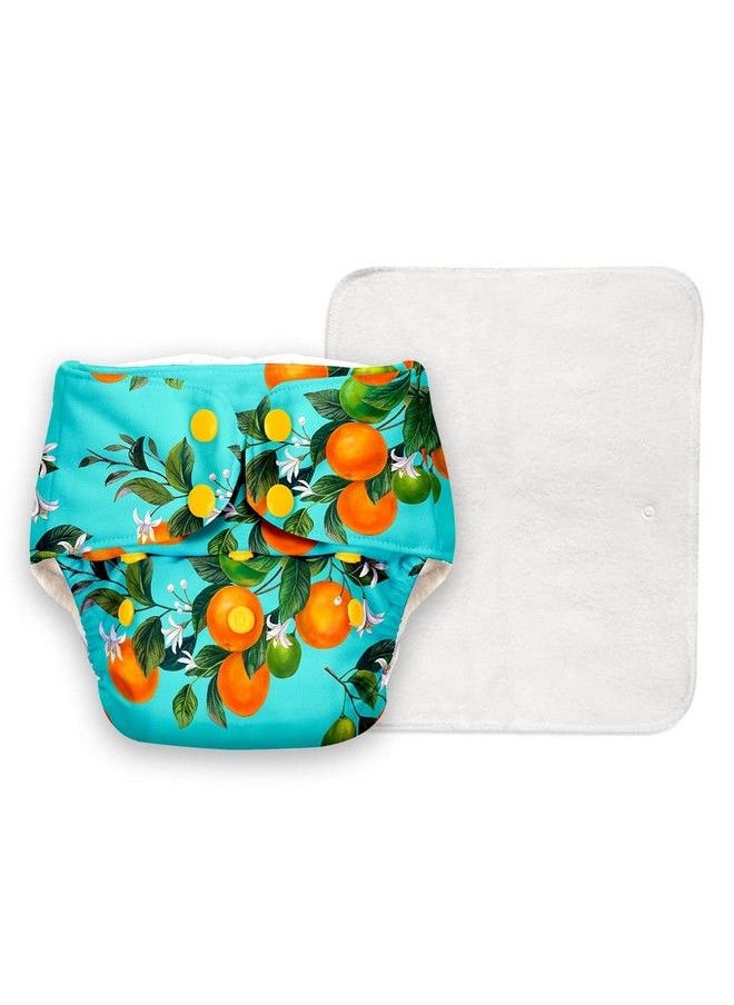 Superbottoms Basic Reusable Cloth Diaper For Babies 0 3 Years ; Freesize Adjustable Washable And Reusable Cloth Diaper For Babies ; New Quick Dry Ultrathin Pads ; Trim Fitting ; Peachespack Of 1  - Image 1