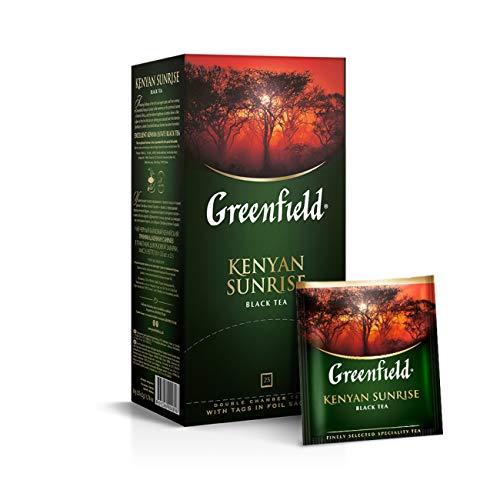 Greenfield Black Tea Kenyan Sunrise 25 Teabags in a Box - Image 1