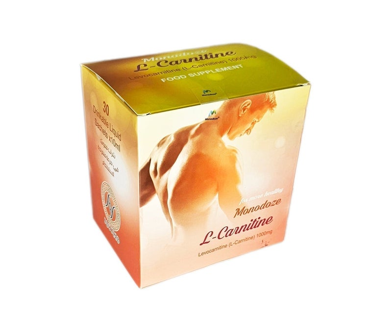Monodoze L-Carnitine 1000mg Liquid Sachets Buy 1 Get 1 Free | 60 Ready-to-Drink Sachets | Fat Metabolism & Energy Support | Sugar Free | Pineapple Flavor - Image 2