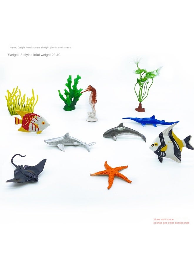 NIBEMINENT Mini Ocean Creatures Model Toys - 56 Solid Small Animal Figures